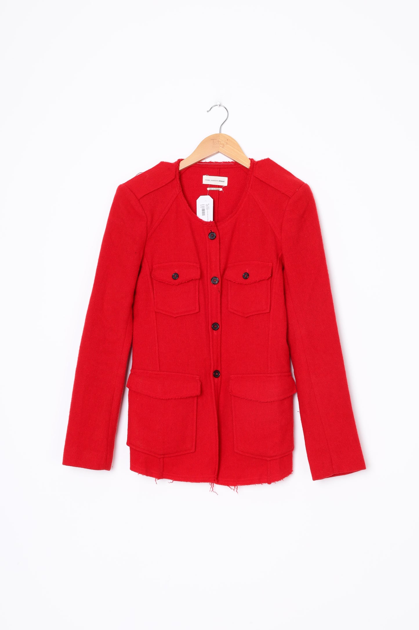 Isabel Marant Etoile Womens Red Jacket Size EU 38