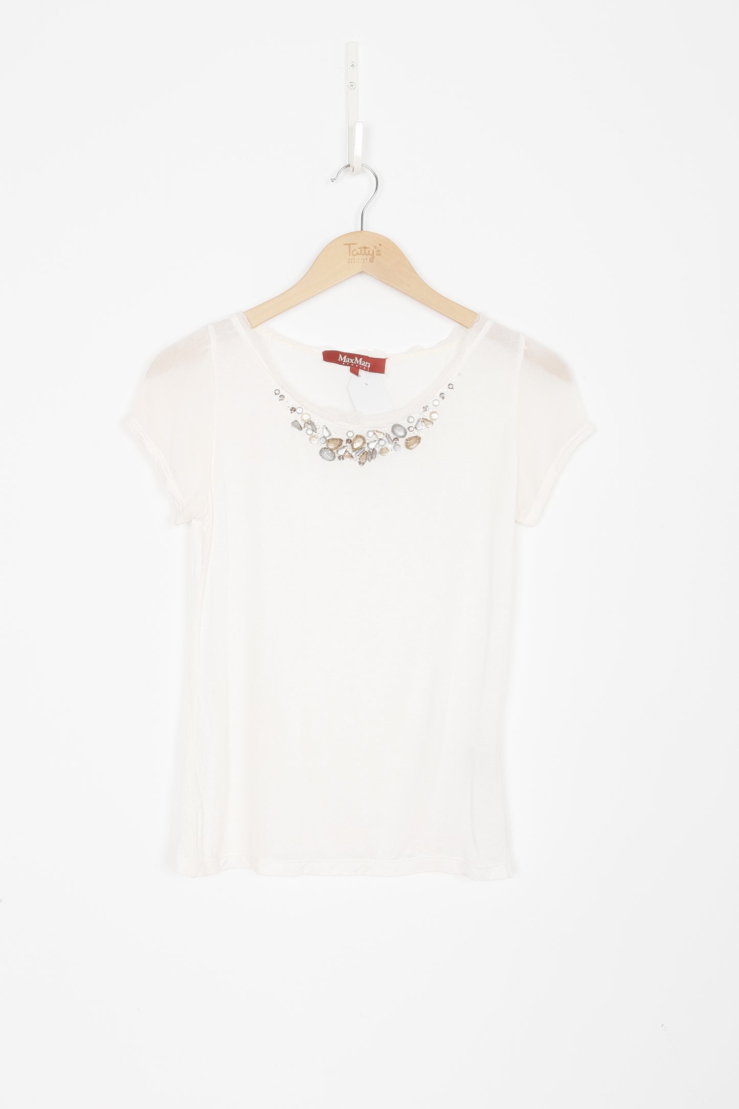 MaxMara Studio Womens White Top Size S