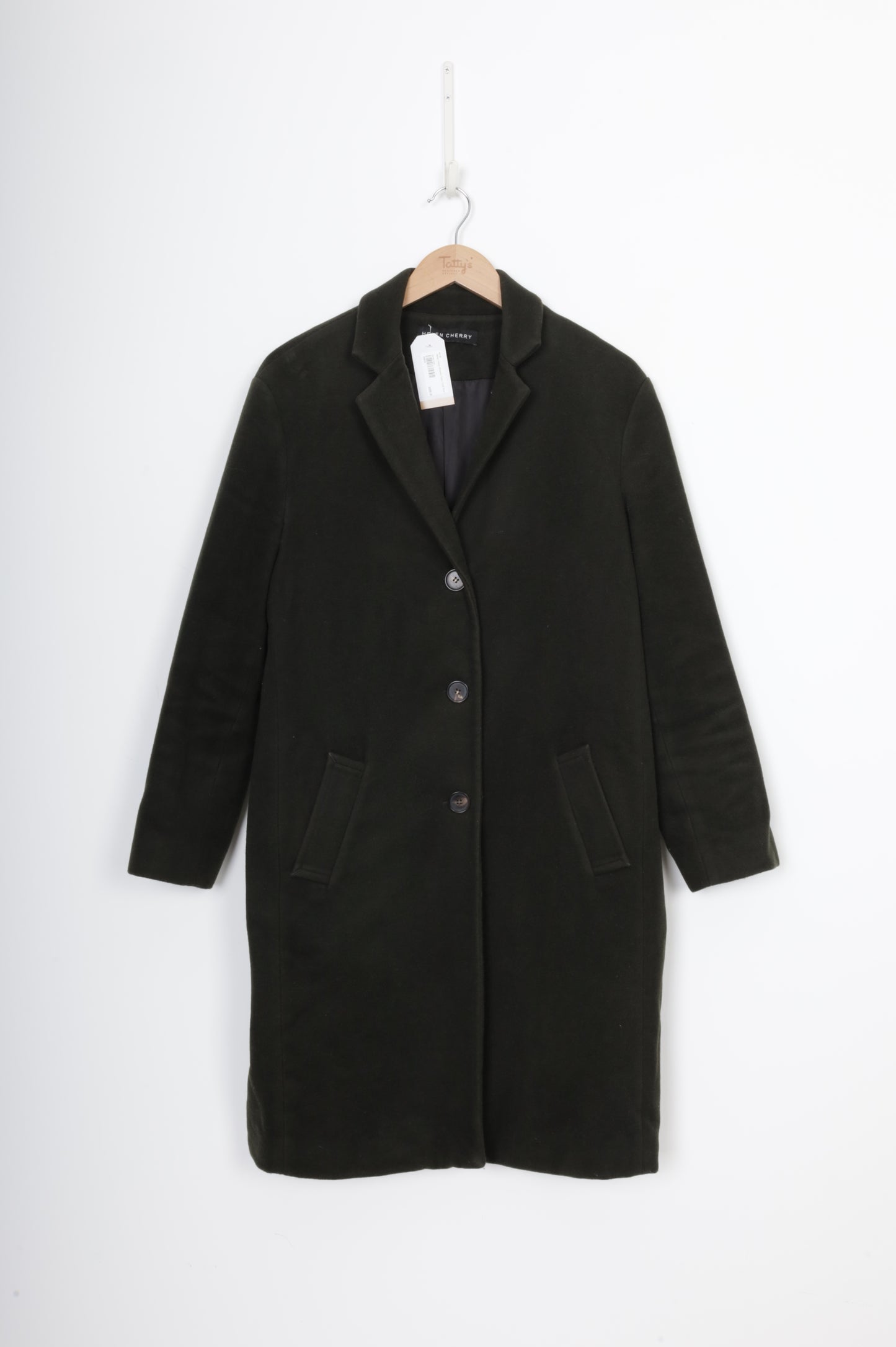 Helen Cherry Womens Green Coat Size S