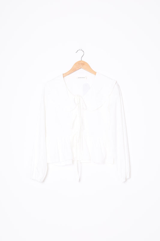 Bronzesnake Womens White Top Size 8
