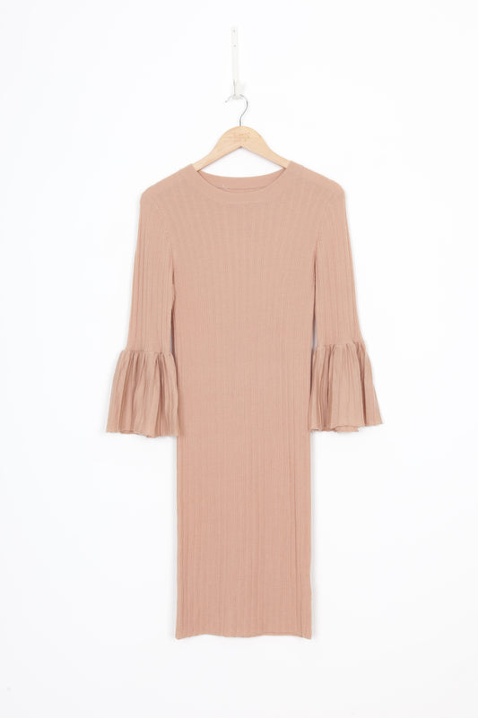 Lonely Womens Beige Dress Size M