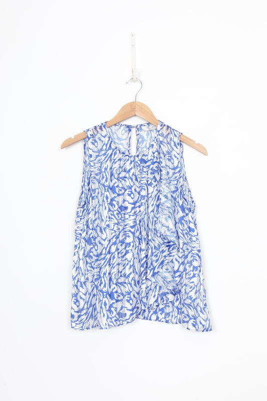 Carla Zampatti Womens Blue Top Size 8