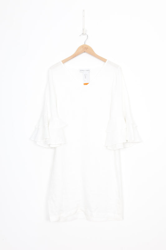 Staple + Cloth Womens White Dress Size 8