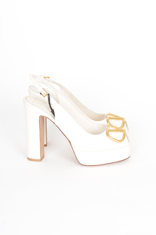Valentino Womens Cream Shoes Size EU 39