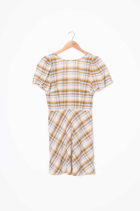 Penny Sage (NZ Made) Womens Beige Dress Size 8