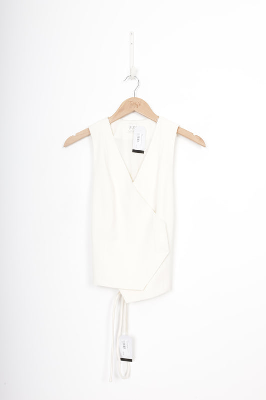 Dissh Womens Cream Vest Size 6