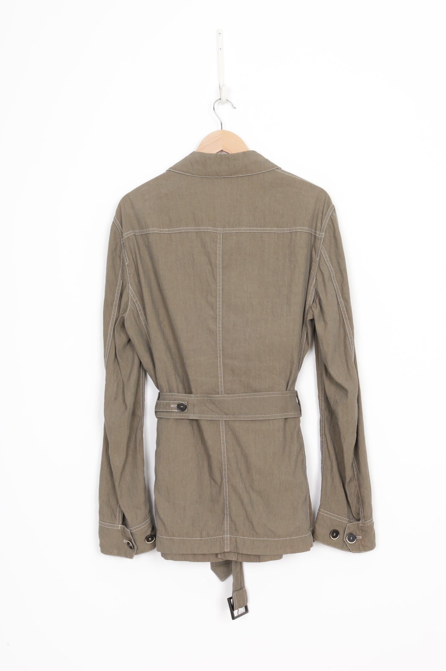 Armani Collezioni Mens Green Coat Size 52