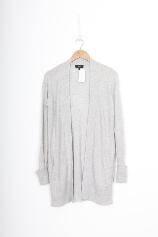 Theory Womens Grey Cardigan Size S