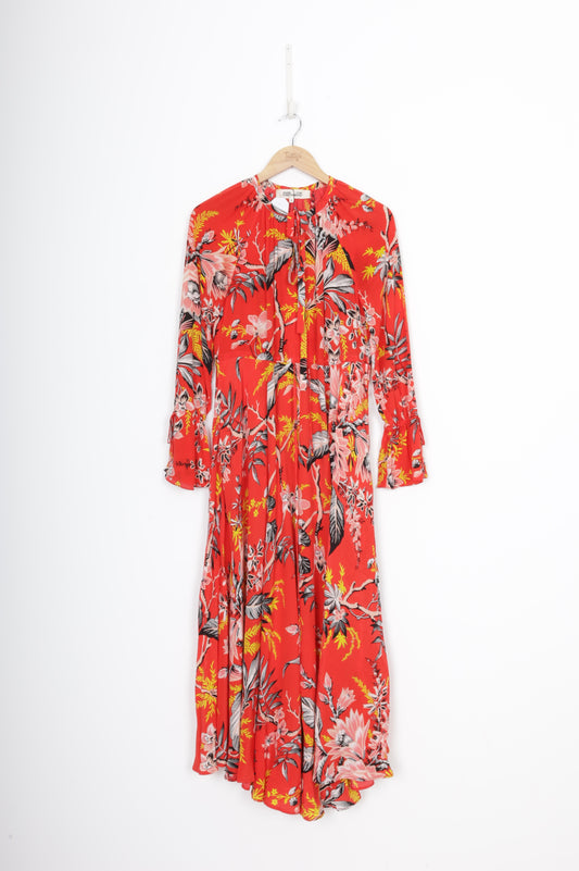 Diane von Furstenberg Womens Red Dress Size XS