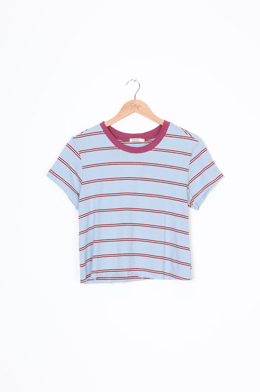 Bassike Womens Blue T-shirt Size XL