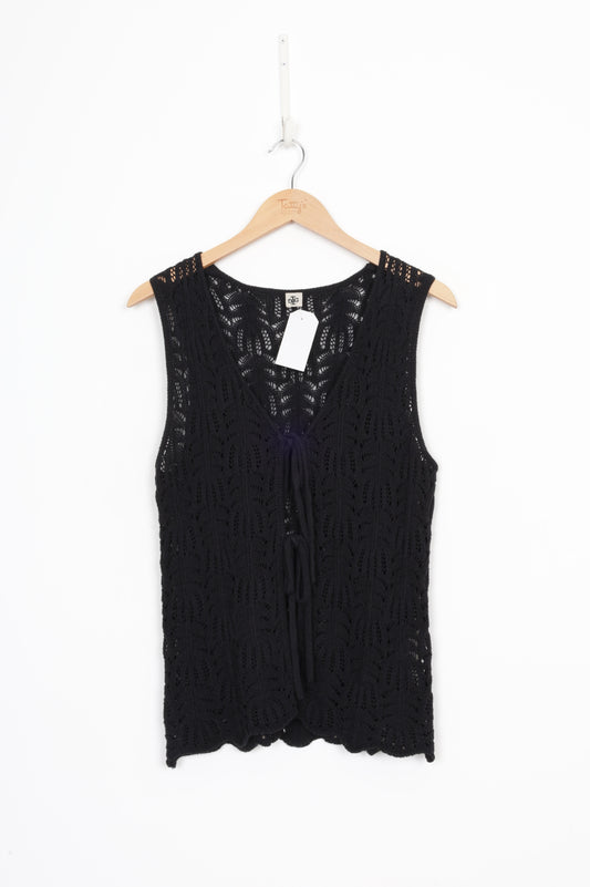 The Garment Womens Black Vest Size 12