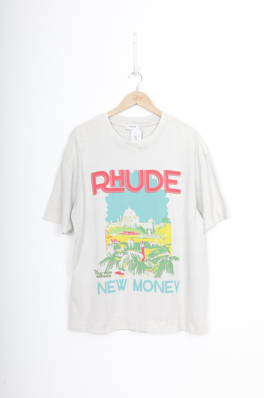 Rhude Womens Cream T-shirt Size M