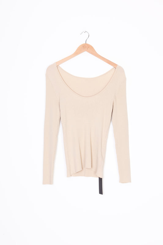 Knuefermann Womens Beige Top Size L