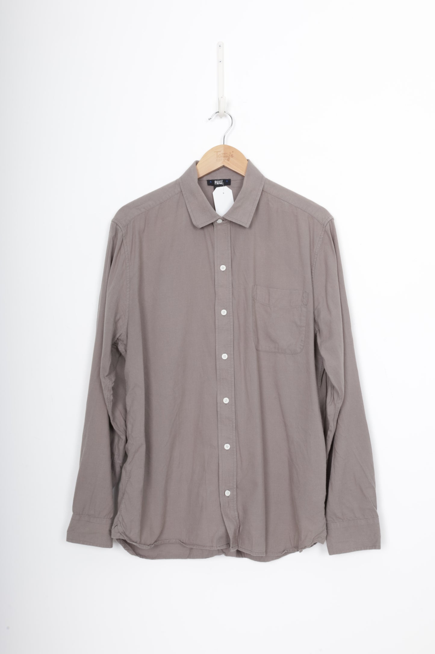 Paige Mens Grey Shirt Size L