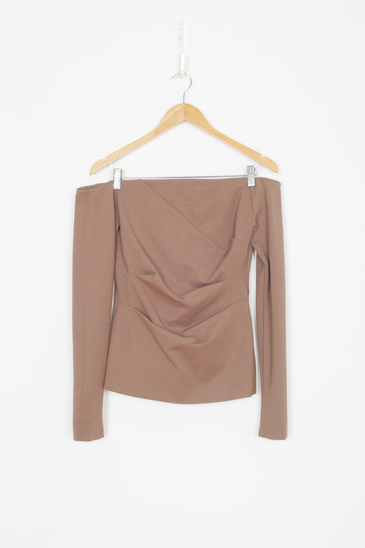 Harris Tapper Womens Brown Top Size 10