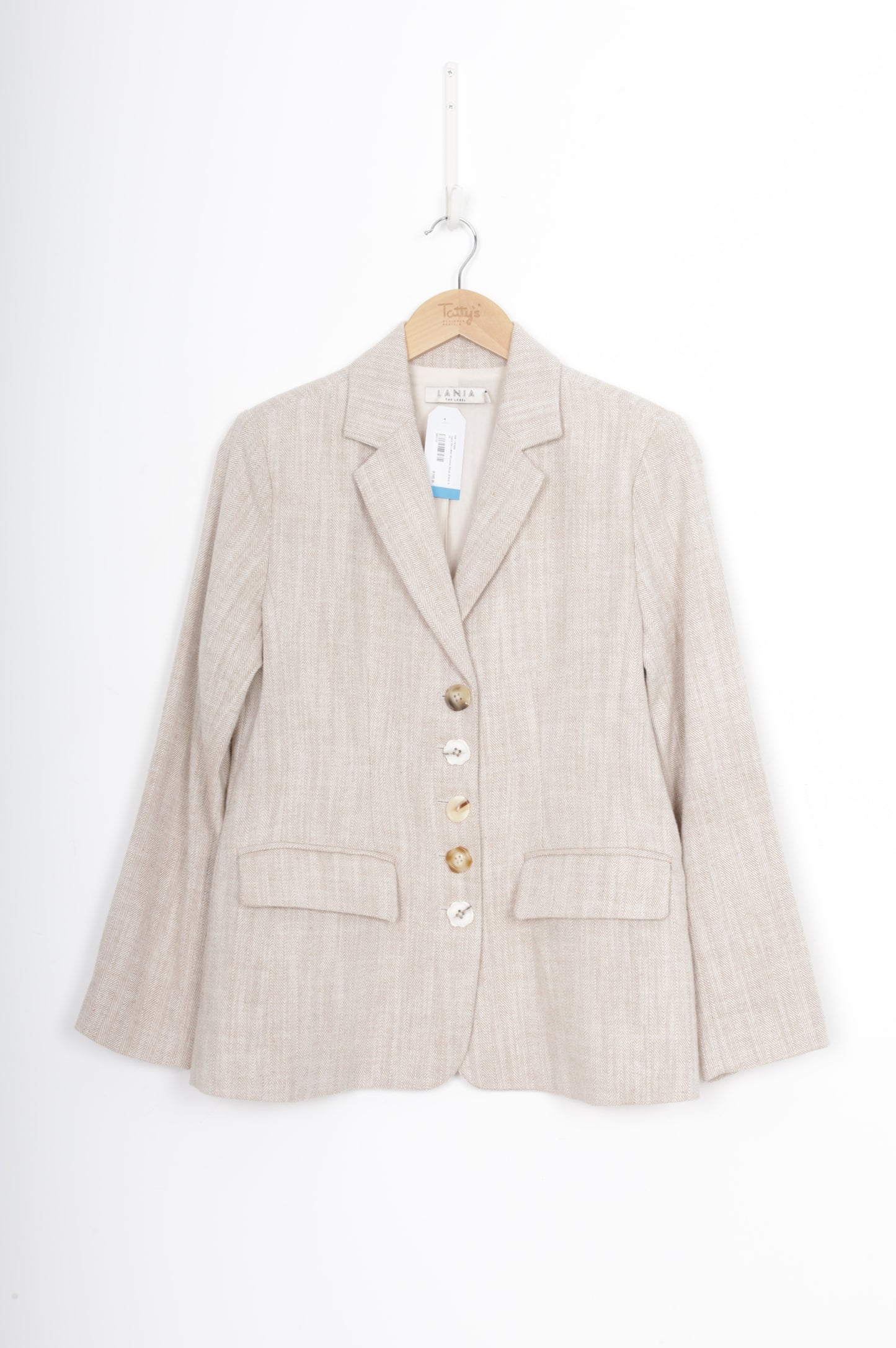 Lania the Label Womens Beige Blazer Size 10