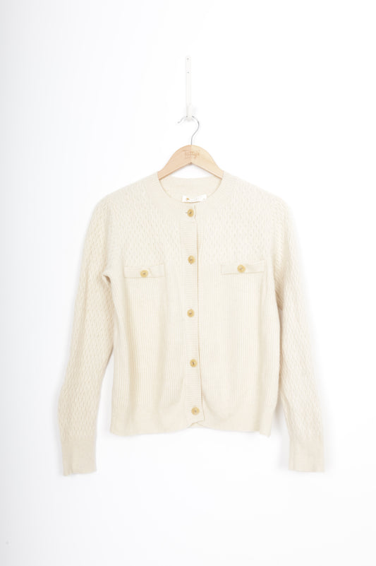 merii  Womens Cream Cardigan Size M