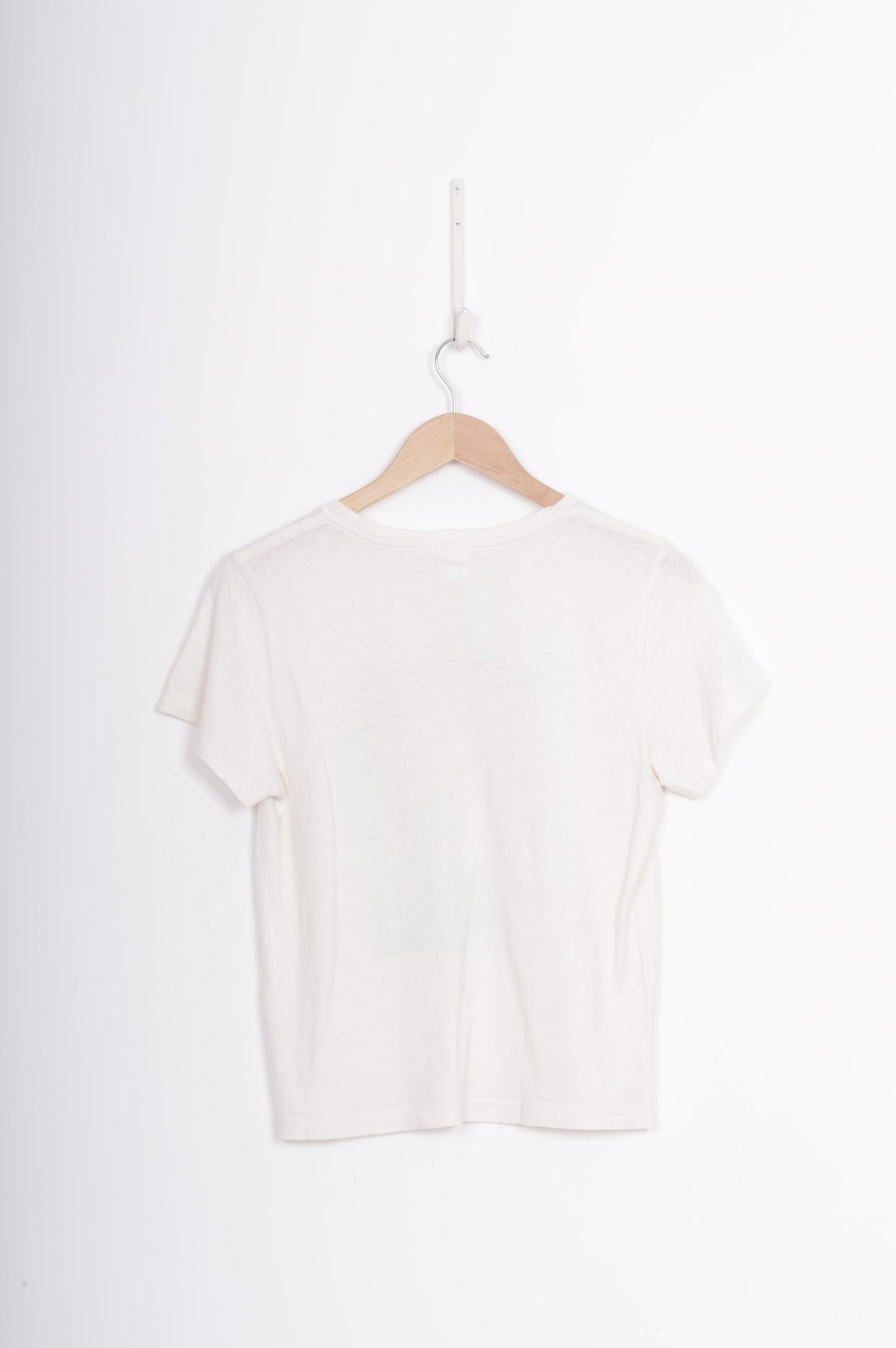 RE/DONE Hanes Womens Cream T-shirt Size S