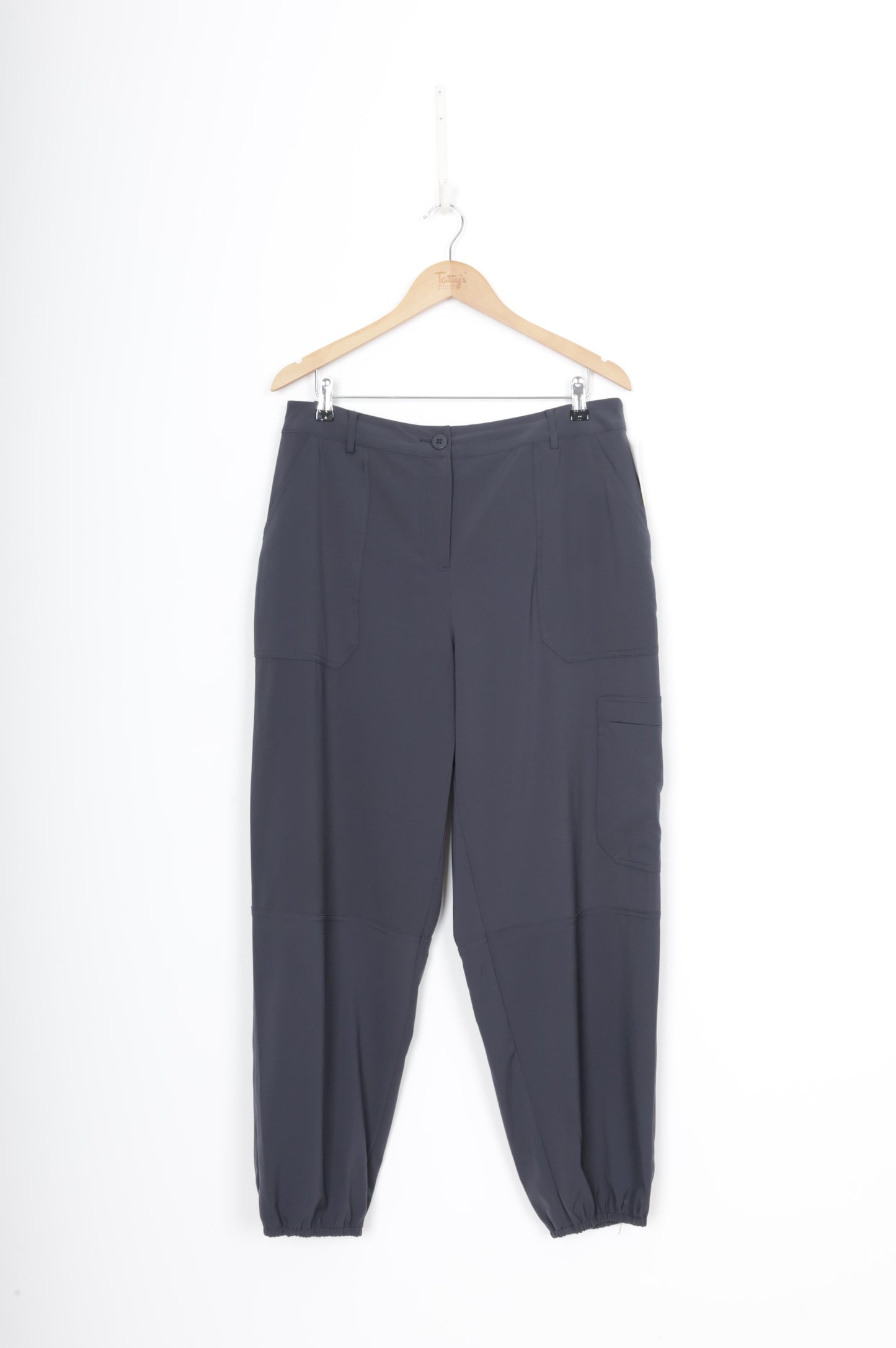 Max Womens Grey Pants Size 14
