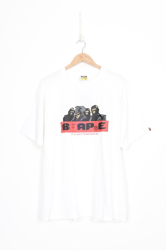 Bape Mens White T-shirt Size XXL