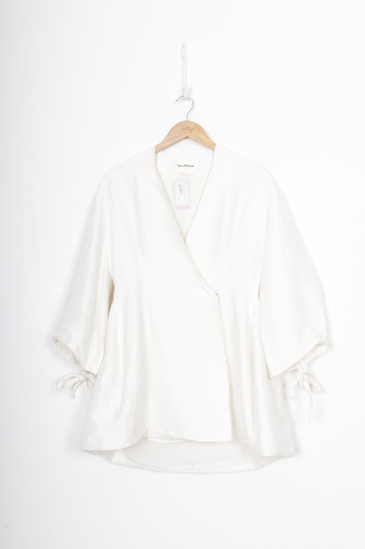 Elissa McGowan Womens Cream Blazer Size EU 36