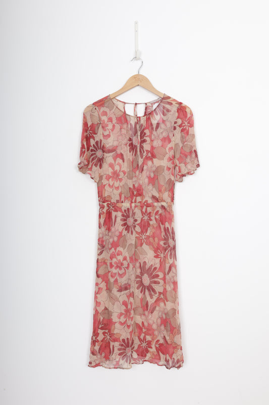 Helen Cherry Womens Beige Dress Size S