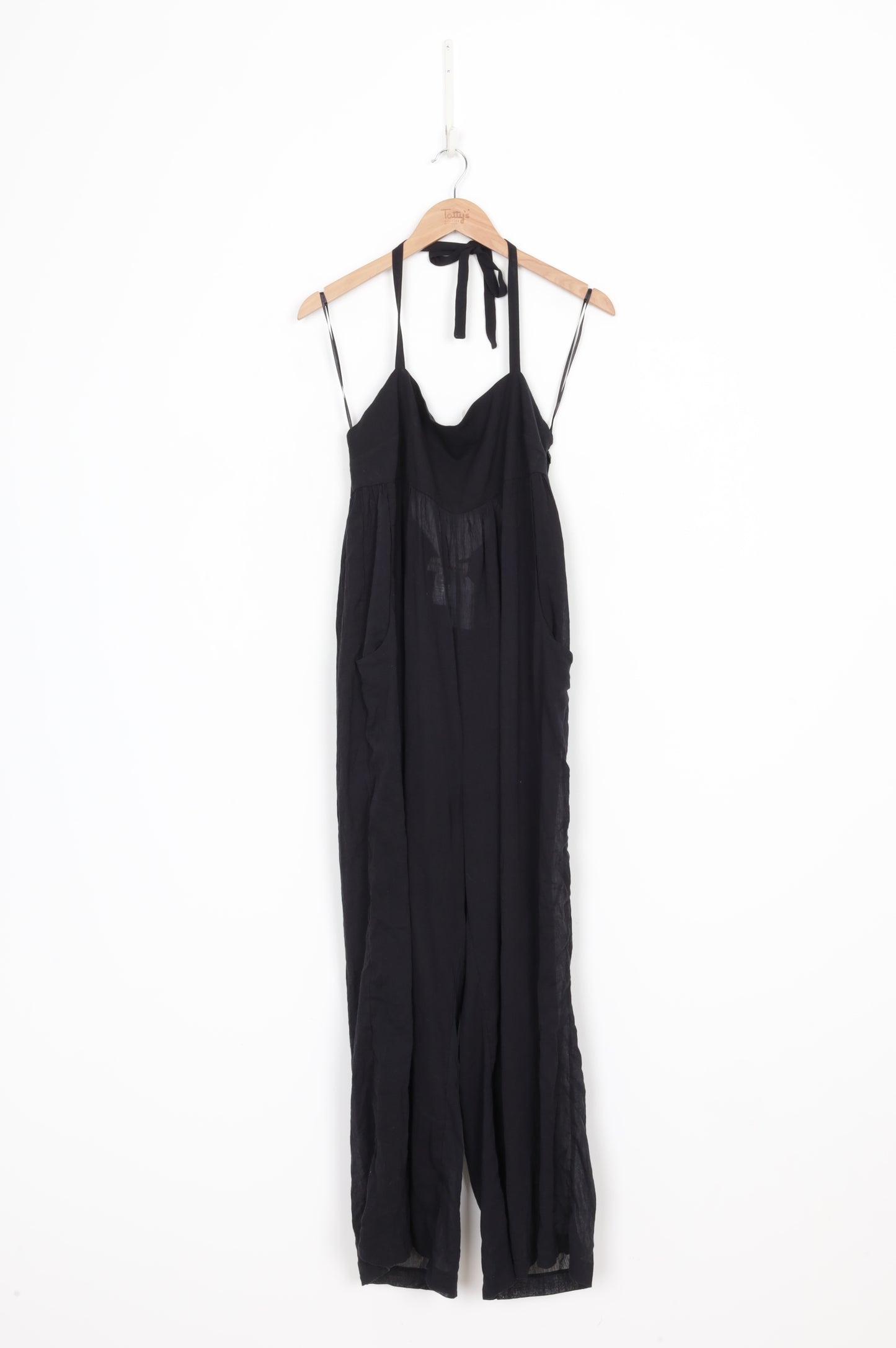 Mara Hoffman Swim Womens Black Jumpsuit Size L