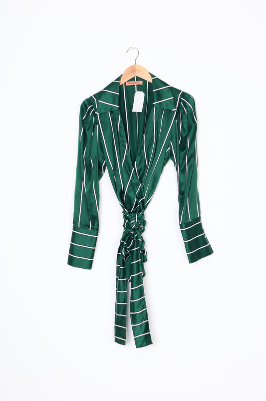 Maggie Marilyn Womens Green Shirt Size 8