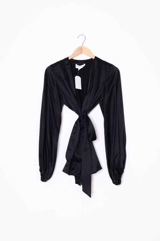 Caitlin Crisp Womens Black Top Size 8