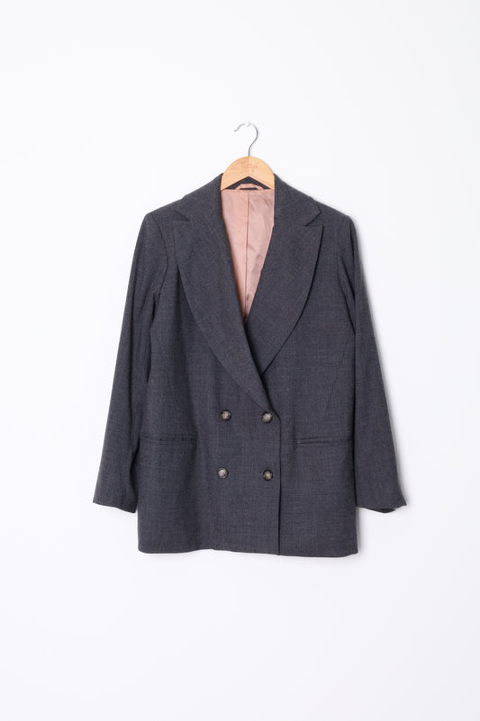Mahsa Womens Grey Blazer Size XXS