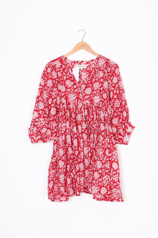 daughters of india Womens Red Dress Size XS