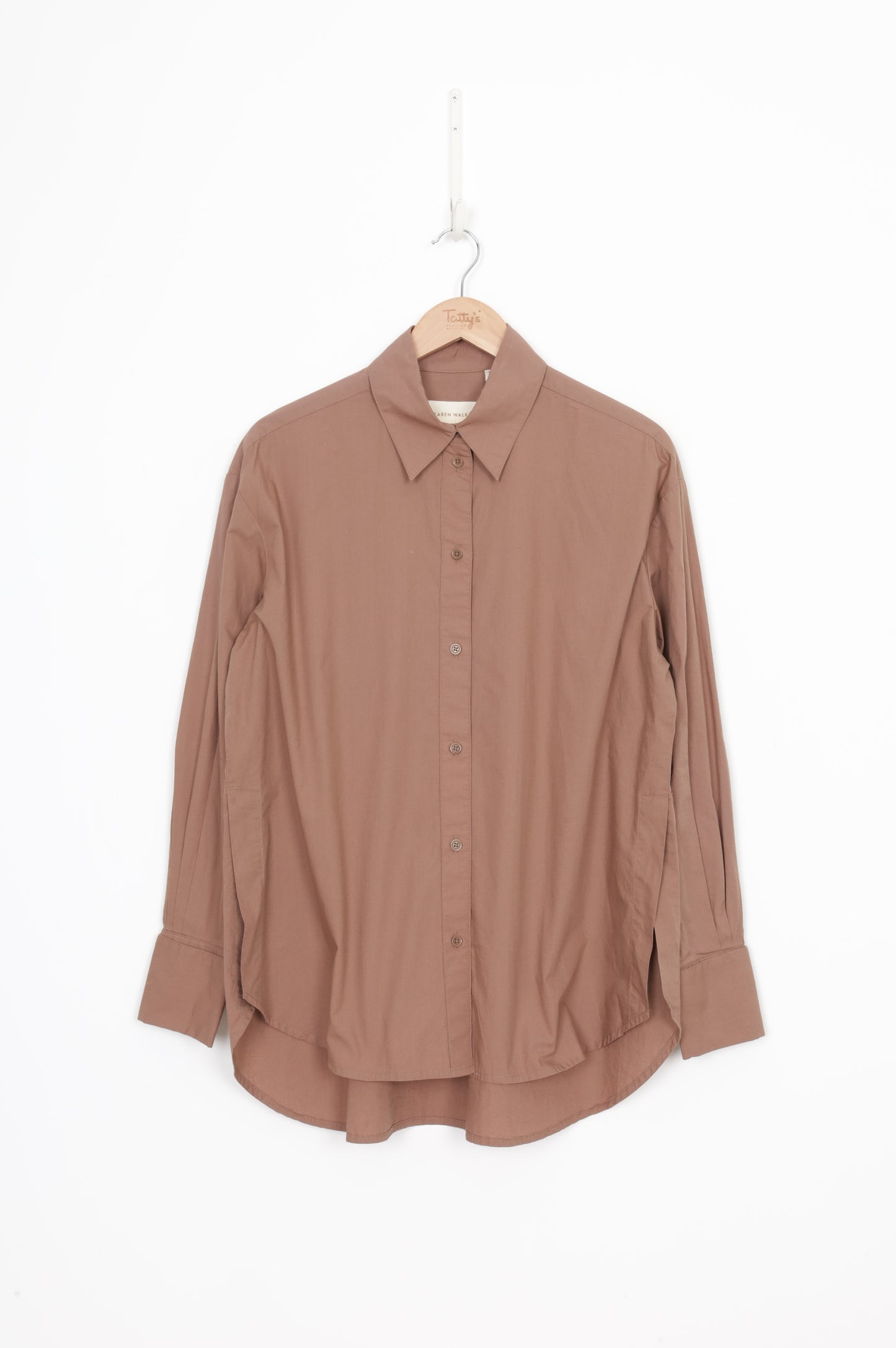 Karen Walker Womens Brown Shirt Size 8