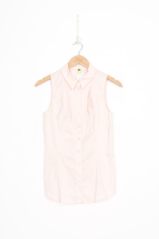 Cue Shirt Womens Pink Shirt Size 8