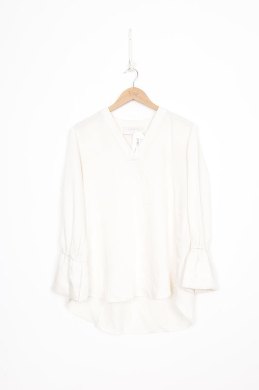 Gregory Womens Cream Blouse Size 8