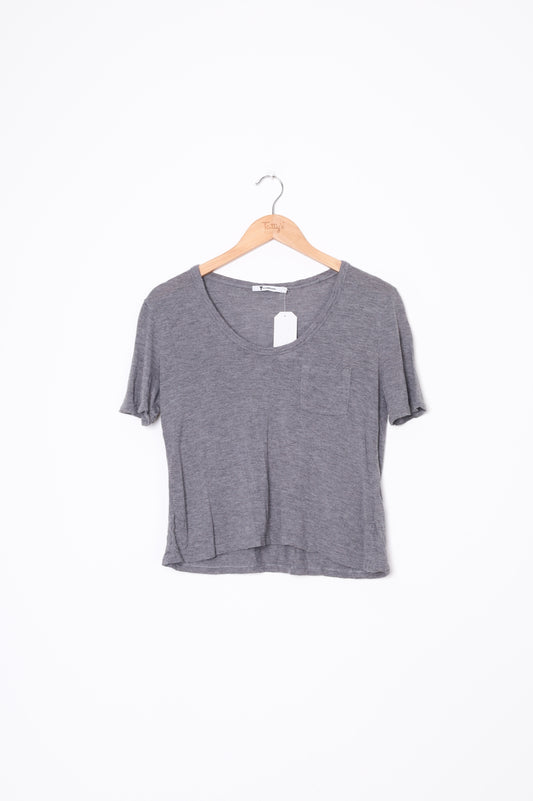 T Alexander Wang  Womens Grey Top Size XS