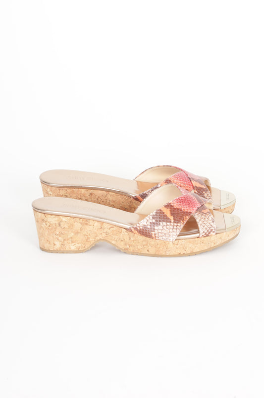 Jimmy Choo Womens Metallic Shoes Size EU 39.5