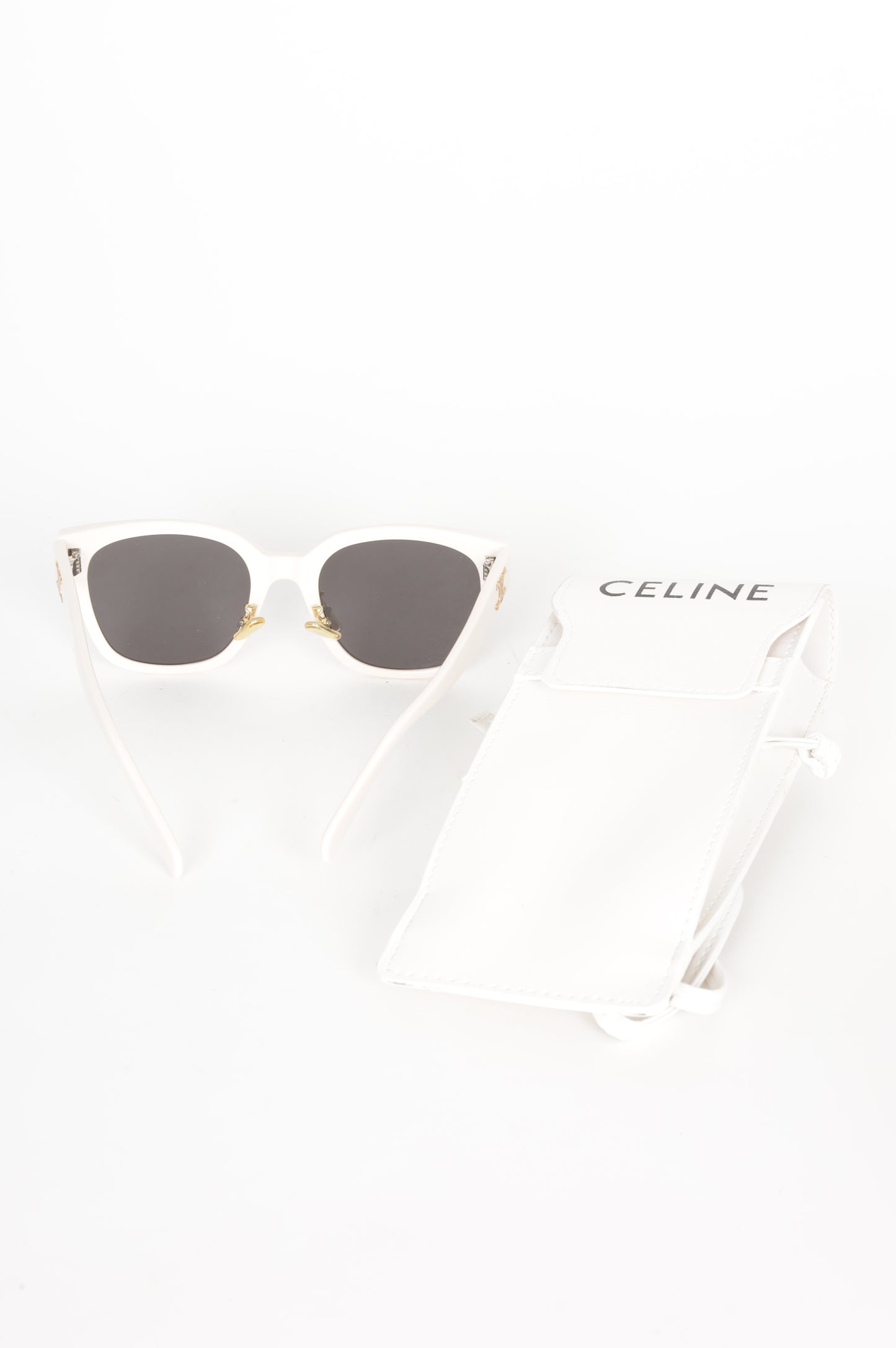 Celine Womens White Sunglasses Size O/S