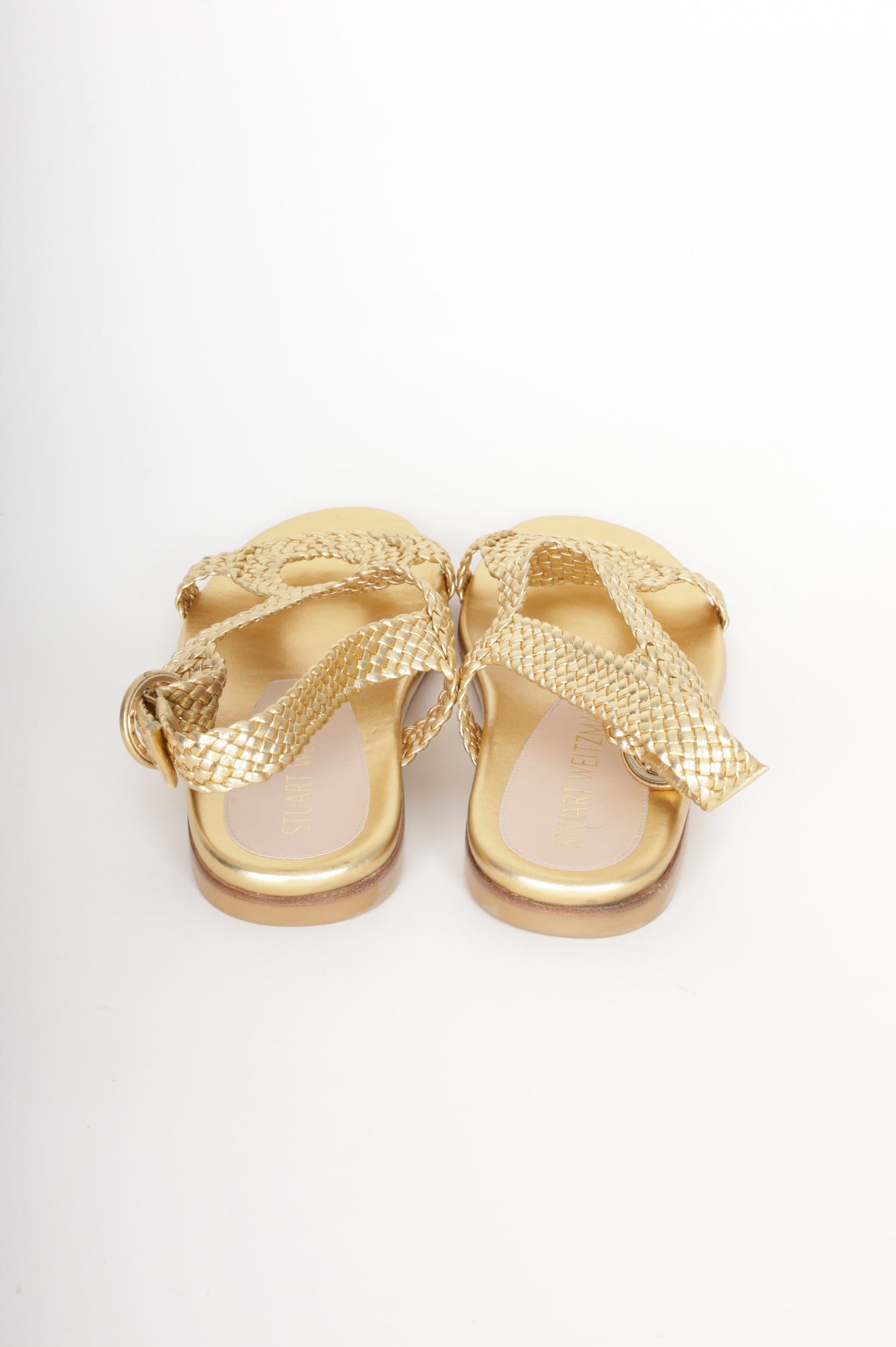 Stuart Weitzman Womens Gold Shoes Size EU 38.5