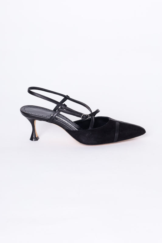 Manolo Blahnik Womens Black Heels Size EU 35.5