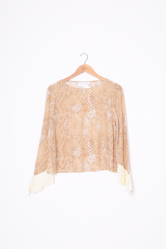 Karen Walker Womens Beige Blouse Size 6