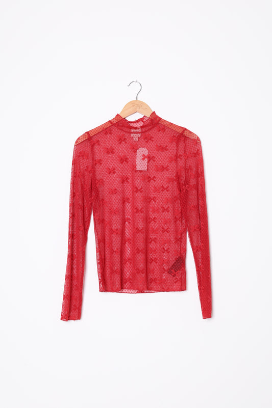 Maeve Womens Red Top Size S