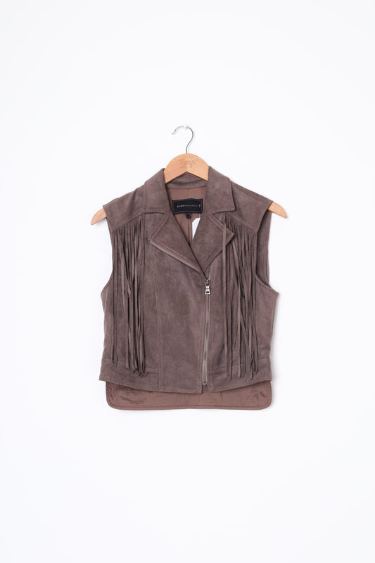 BCBGMAXAZRIA Womens Brown Vest Size S