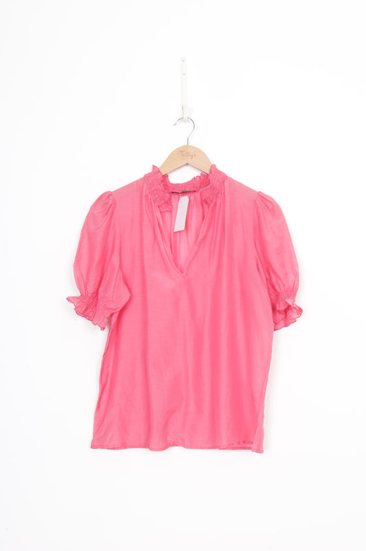 Helen Cherry Womens Pink Top Size M