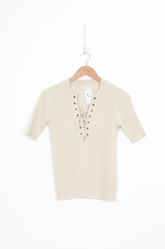 Dries Van Noten Womens Beige Top Size XS