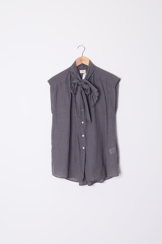 Mahsa Womens Grey Blouse Size XS