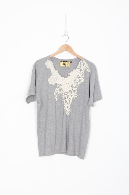 Homme Womens Grey T-shirt Size 2