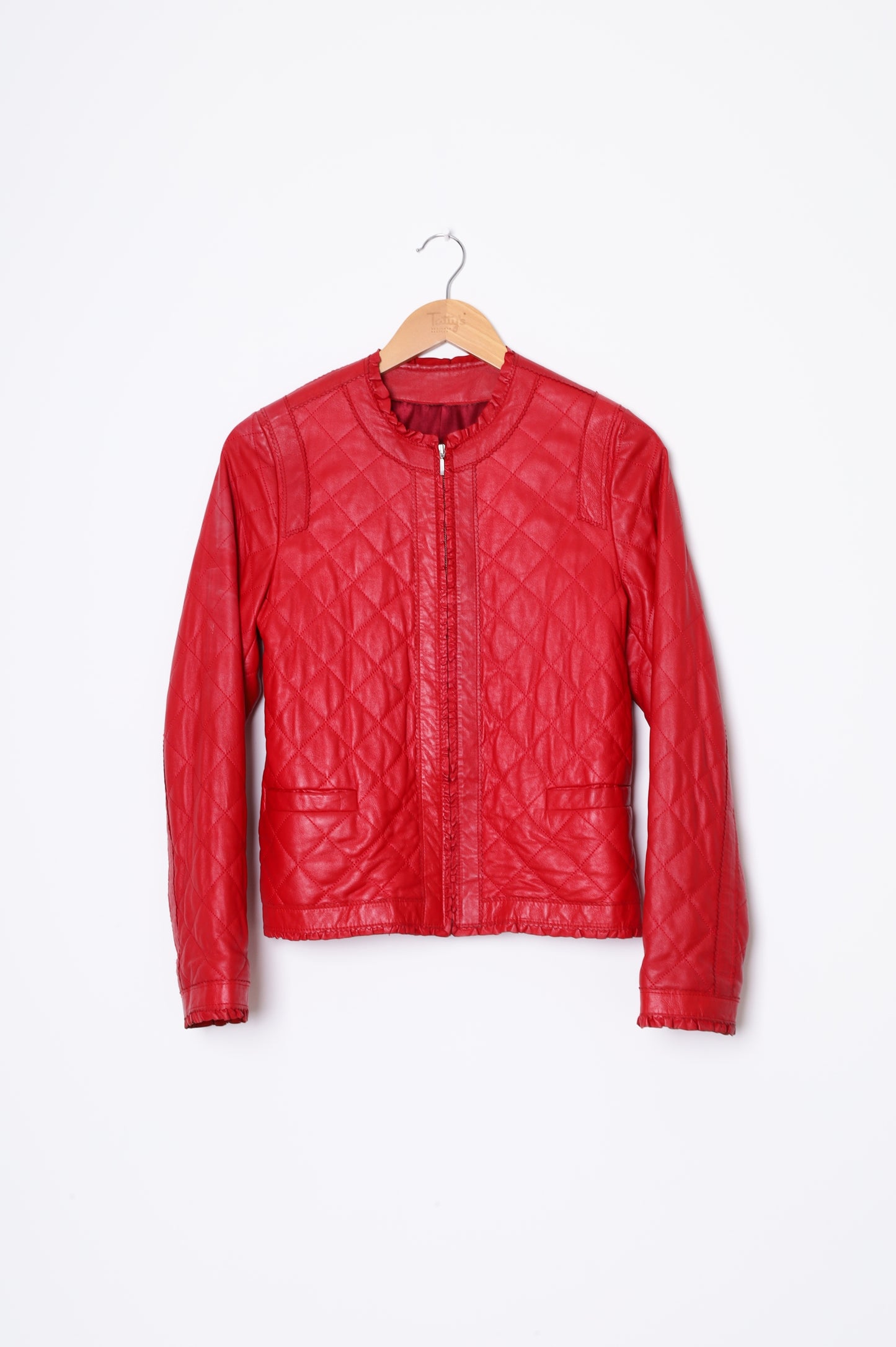 Trust Leather Womens Red Jacket Size S