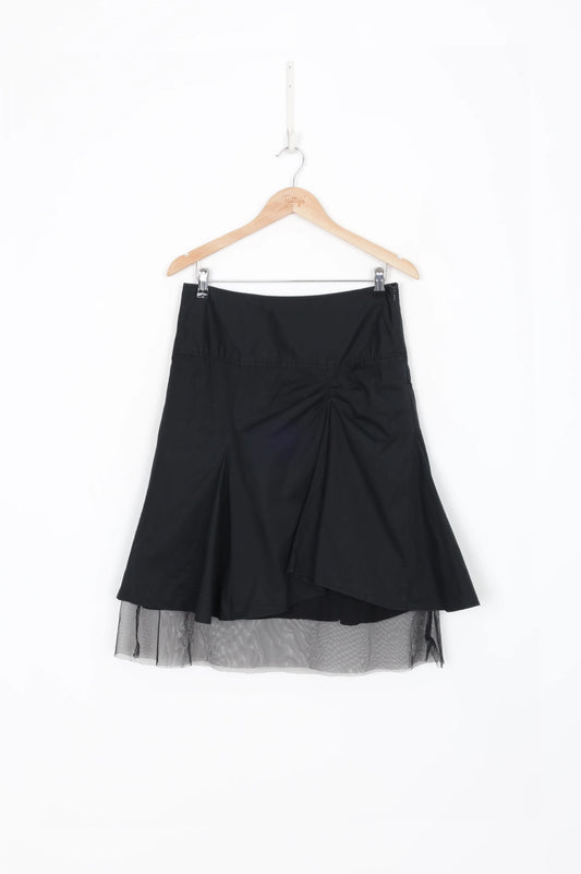 Glassons - Vintage Womens Black Skirt Size 8