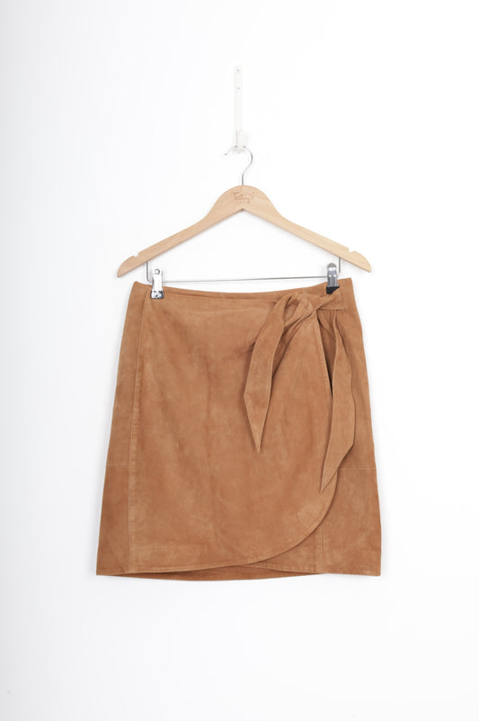 Sezane Womens Brown Mini Skirt Size EU 40