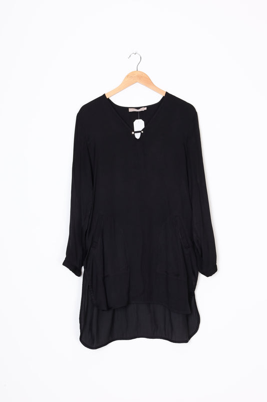 Sills Womens Black Dress Size 12